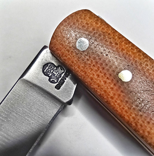 Twisted Assisted™ Spear Point (bareheaded) Natural Canvas USA Micarta *Limited Run
