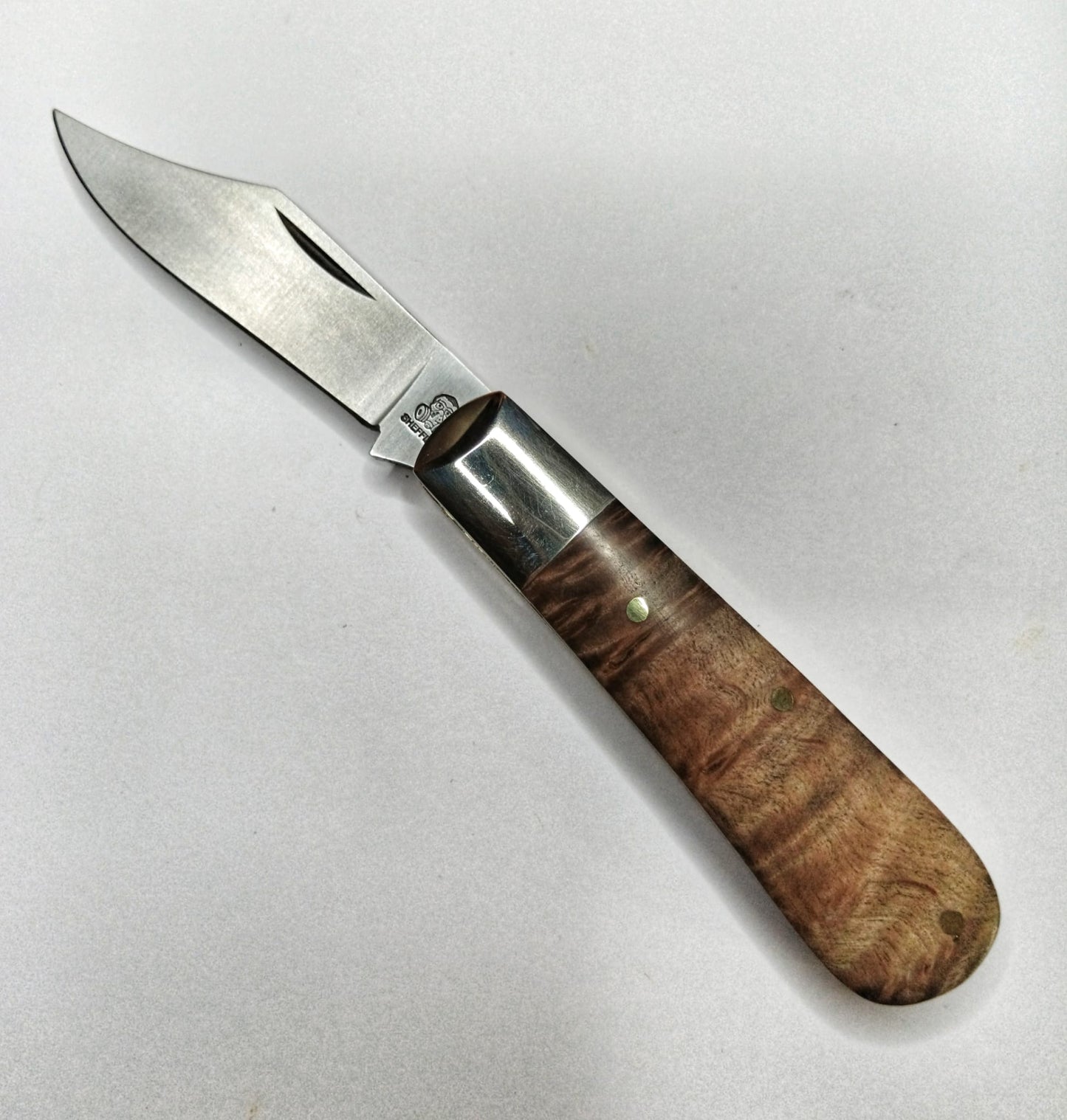 Clip Point Barlow Maple Burl (smoked)