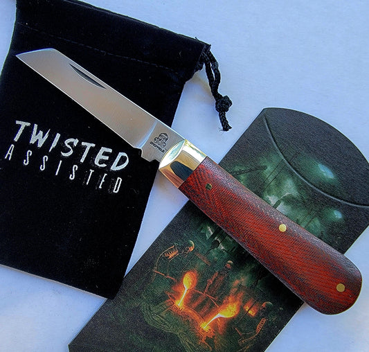 Lambsfoot Burnt Tangerine Canvas Micarta