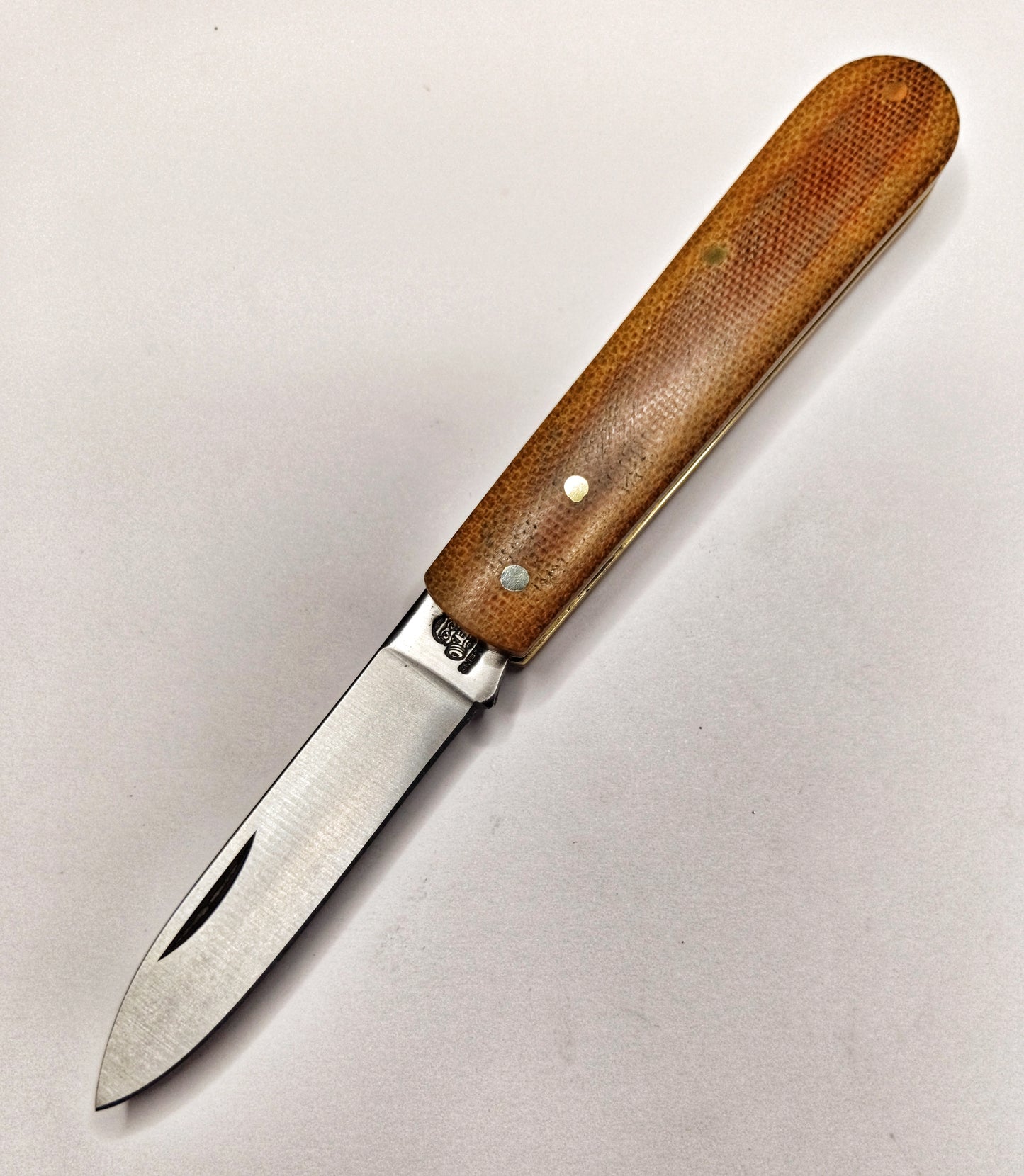Spear Point (bareheaded) Natural Canvas Micarta